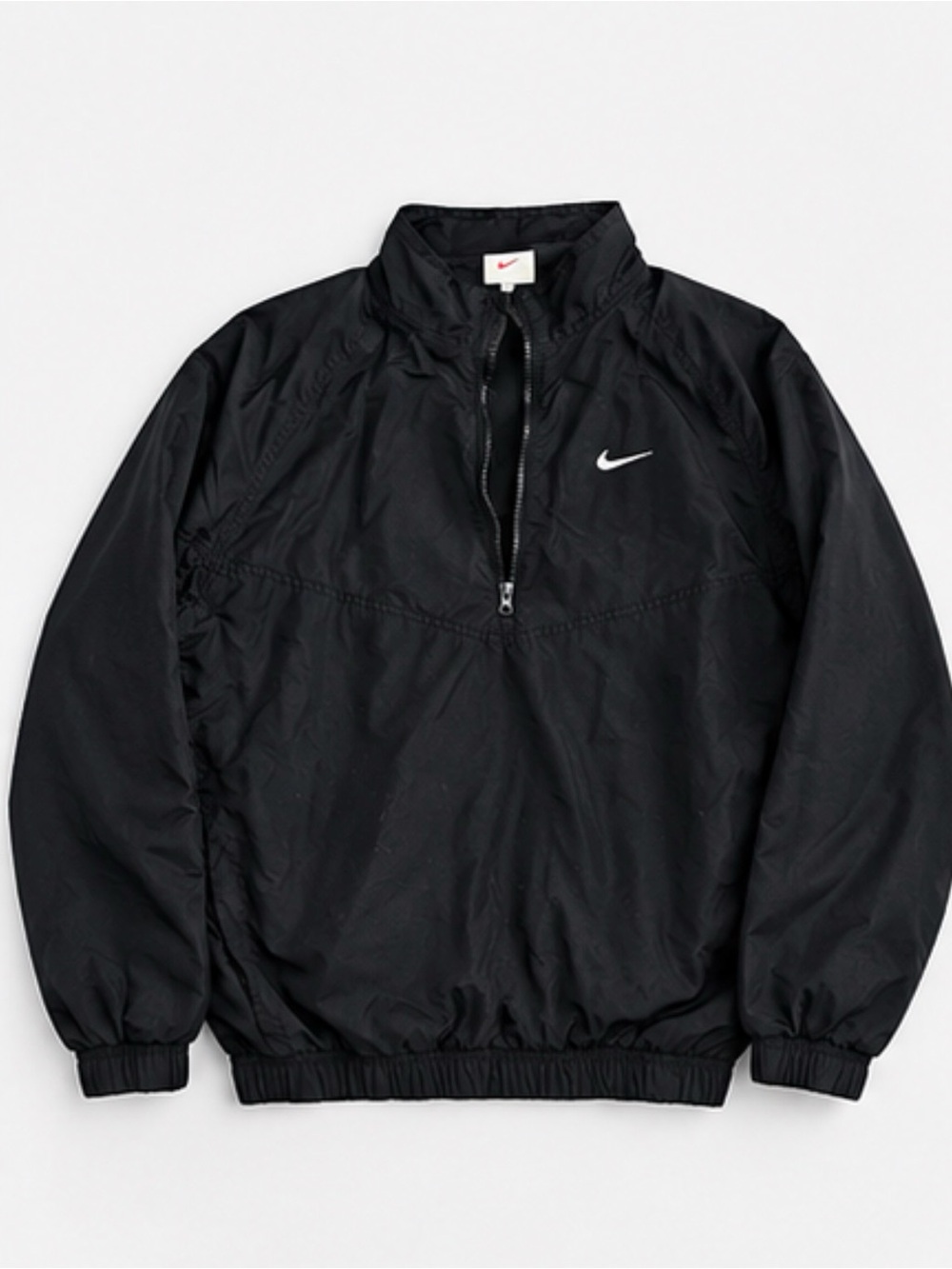 Stussy Black Half-Zip Windbreaker Pullover